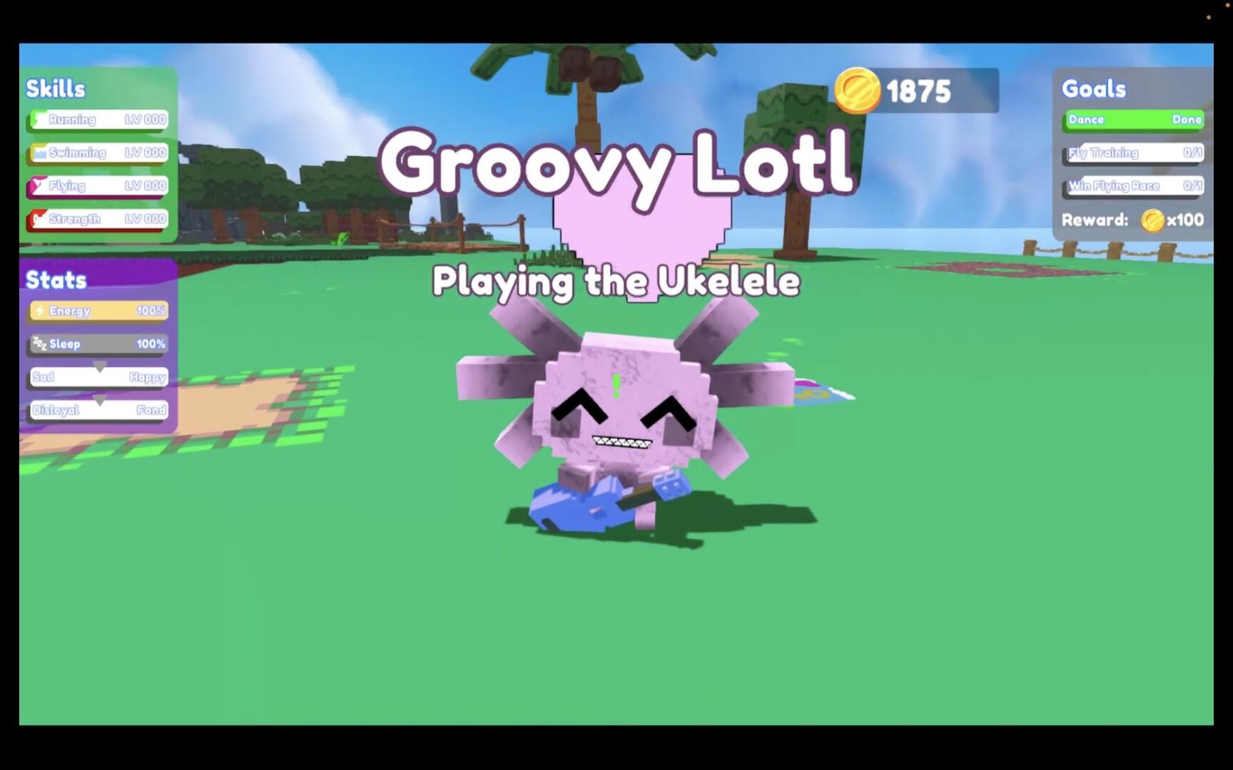 Voxelotl Garden screenshot game
