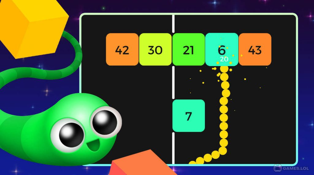 Скриншот игры Snake vs Blocks: On Fire