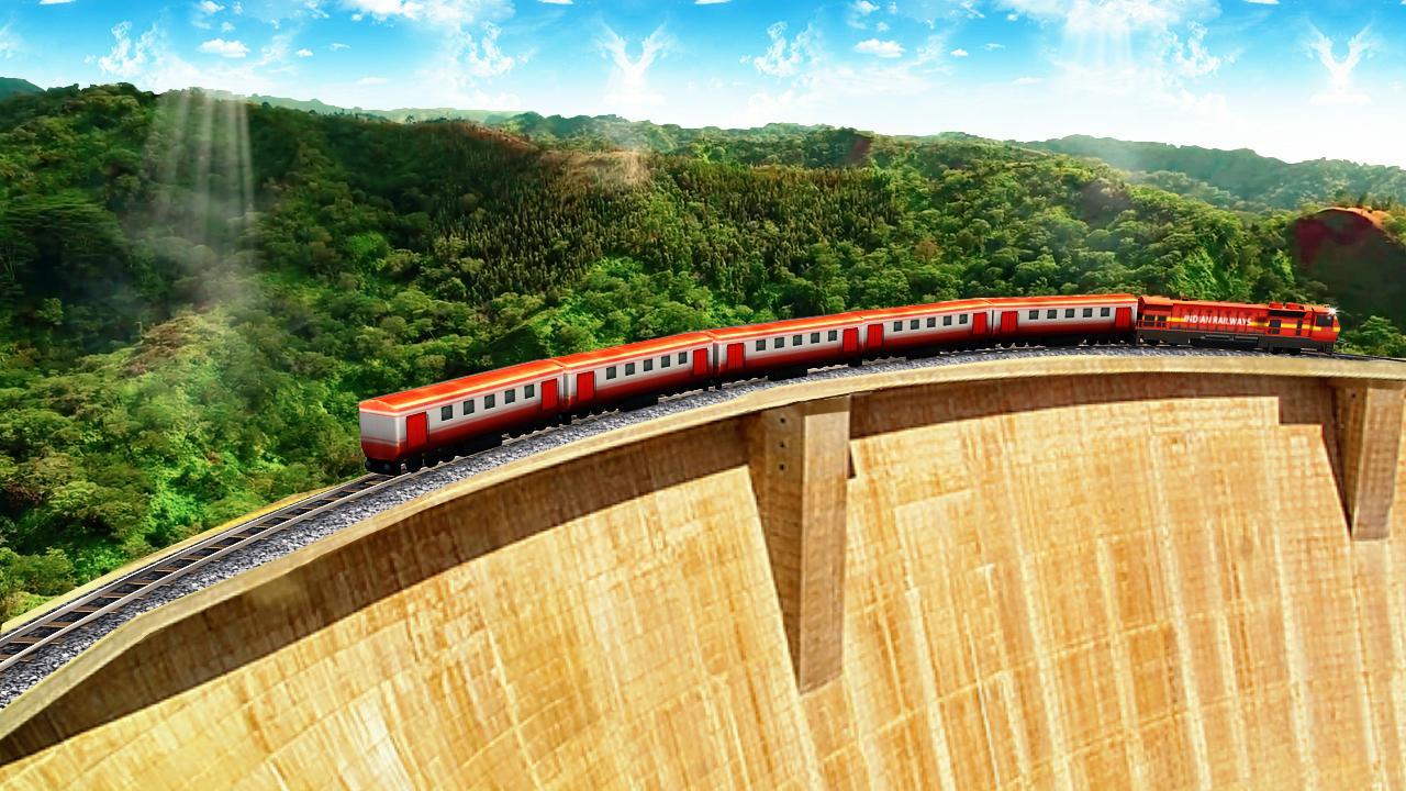 Euro Train Simulator - Hill Climb 3D Game Screenshot