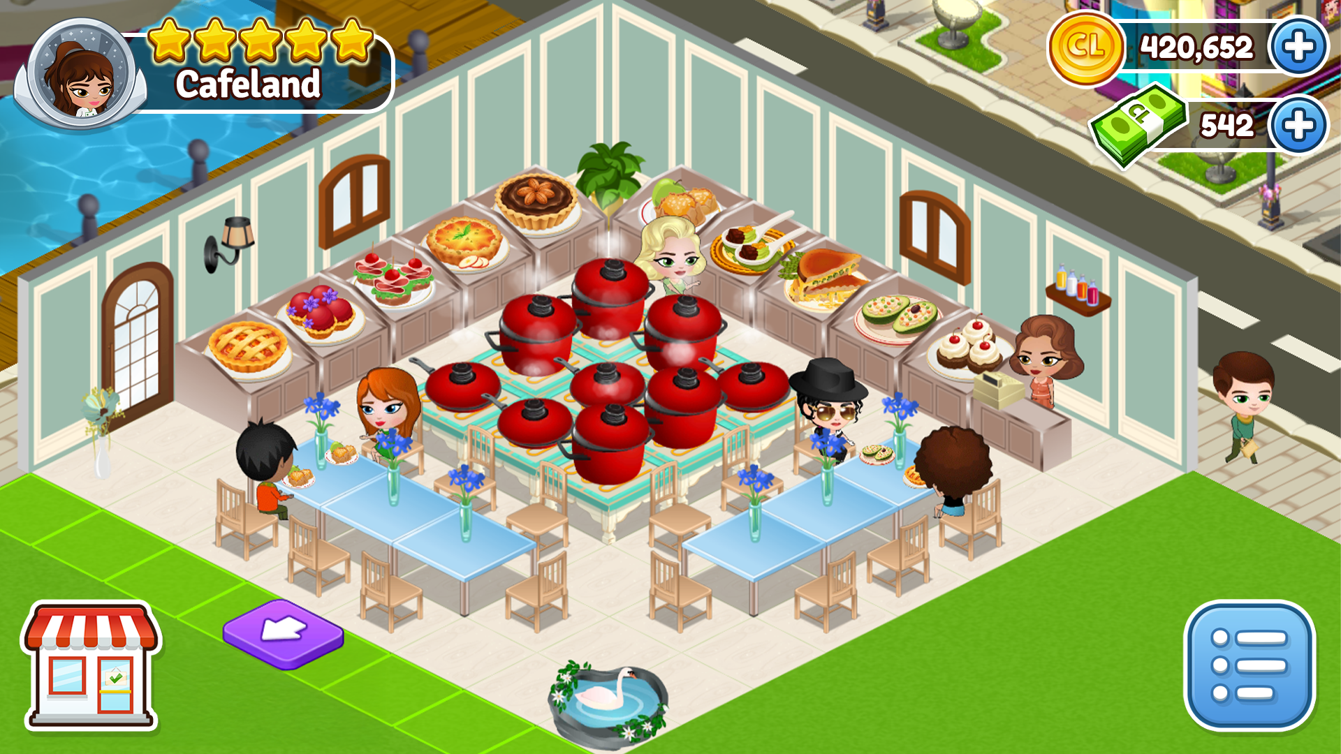 Captura de Tela do Jogo Cafeland - Jogo de Restaurante