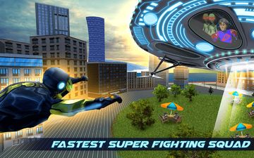 Flying Superhero GrandCity War Game Screenshot