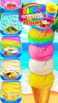 Rainbow Ice Cream Scoops 게임 스크린샷
