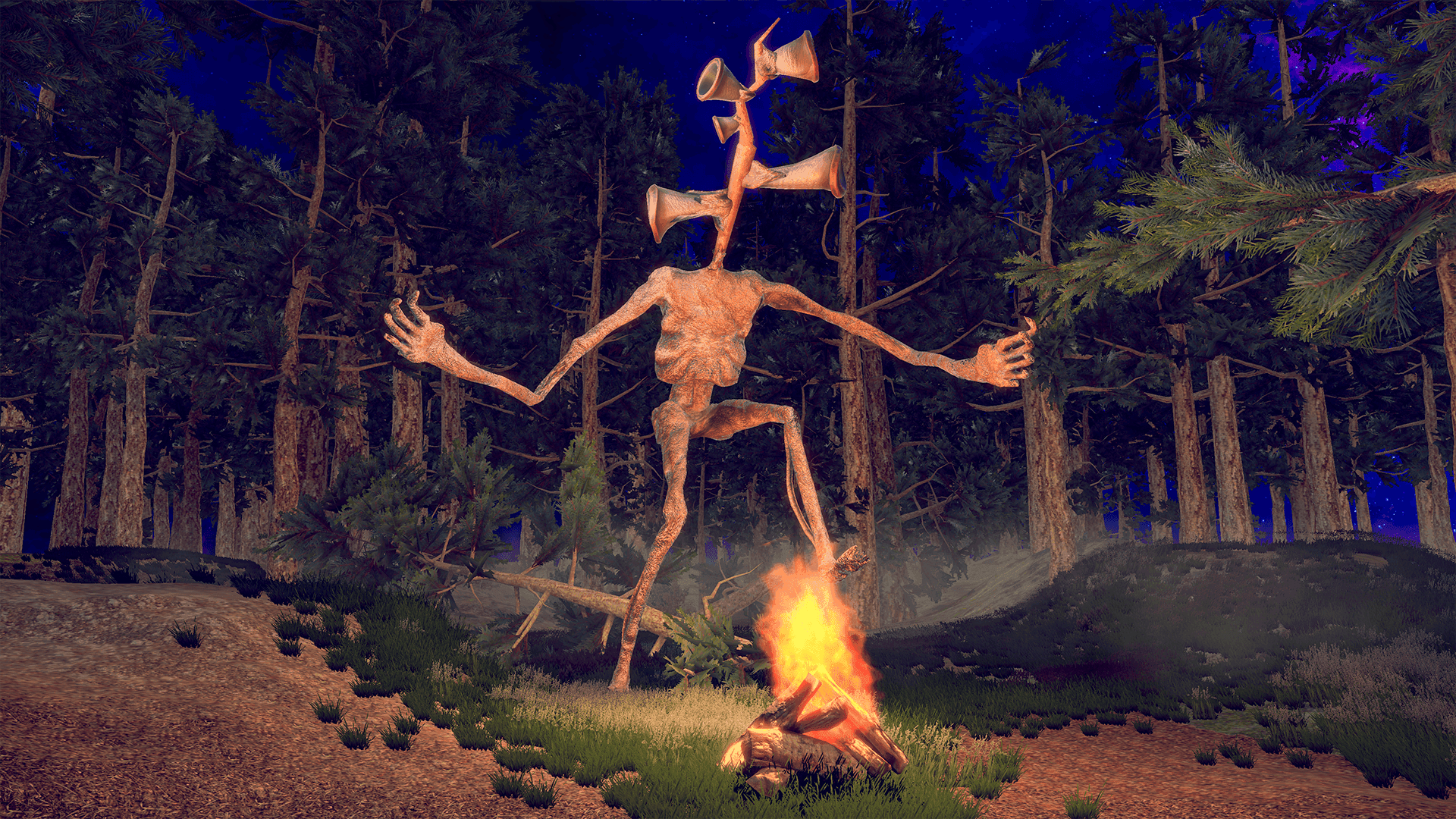 Monster Siren Man Forest Game Game Screenshot