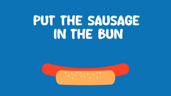 Screenshot of the video of Put the Sausage in the Bun