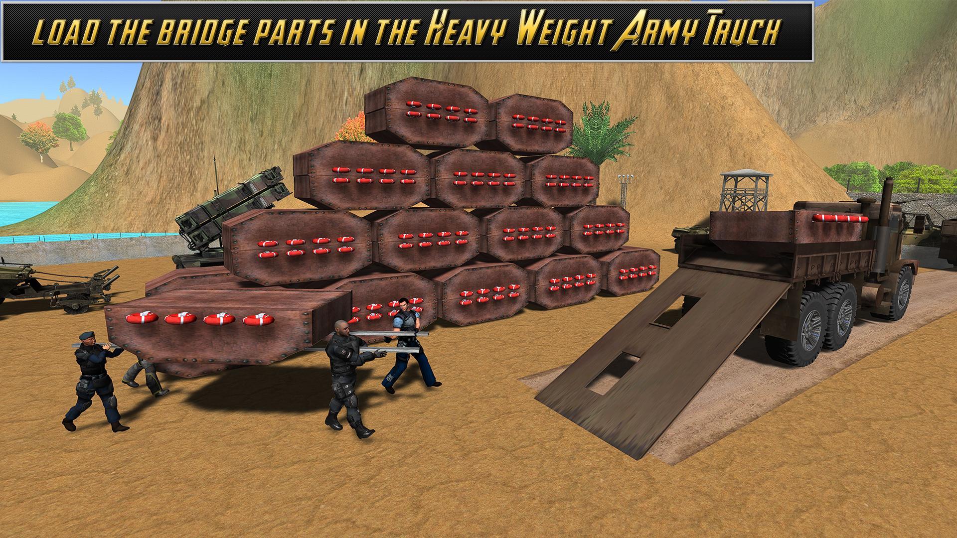 American Army Bridge Builder Game Screenshot