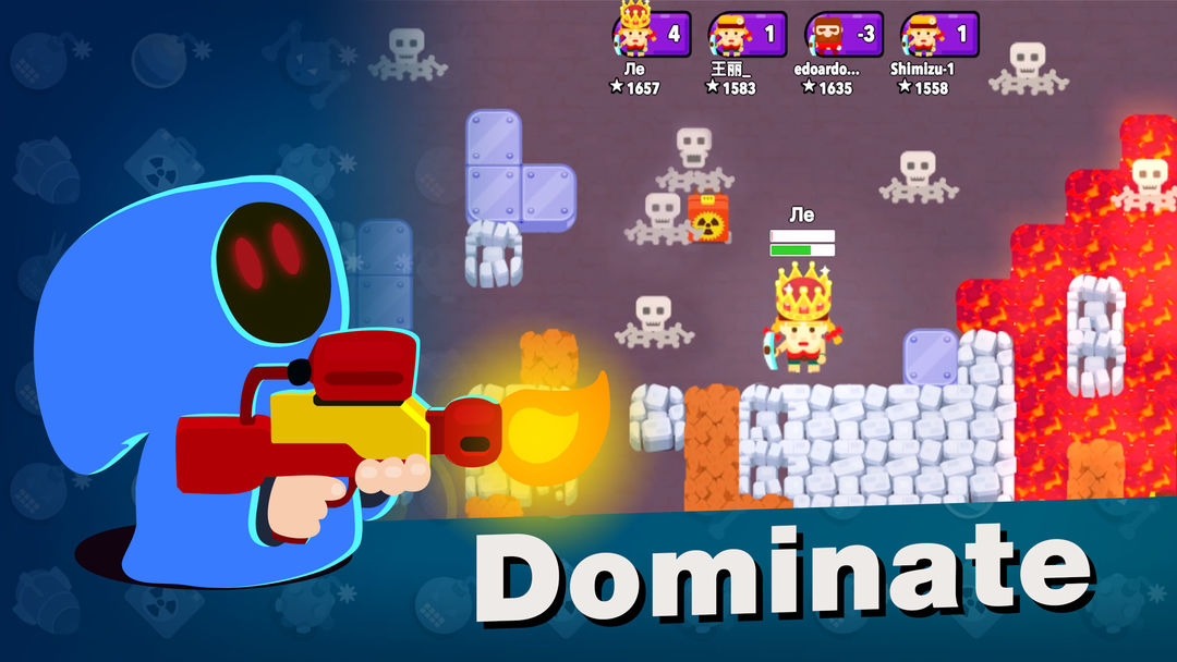 Dig Bombers: PvP multiplayer digging fight 게임 스크린 샷