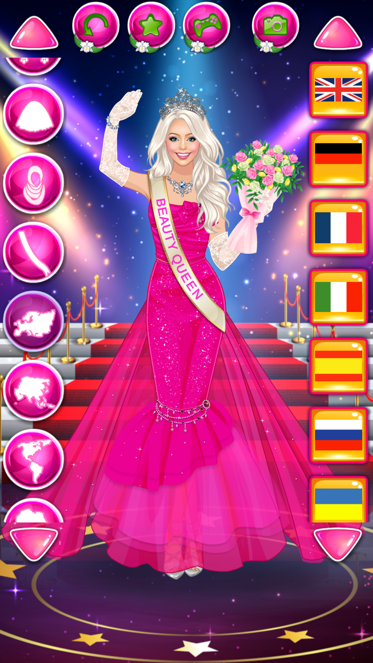 Beauty Queen Dress Up Games Game Screenshot