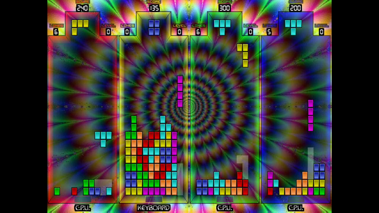 "T-Crisis 4 110% A.I. Turbo Remix™" Tetris ภาพหน้าจอเกม