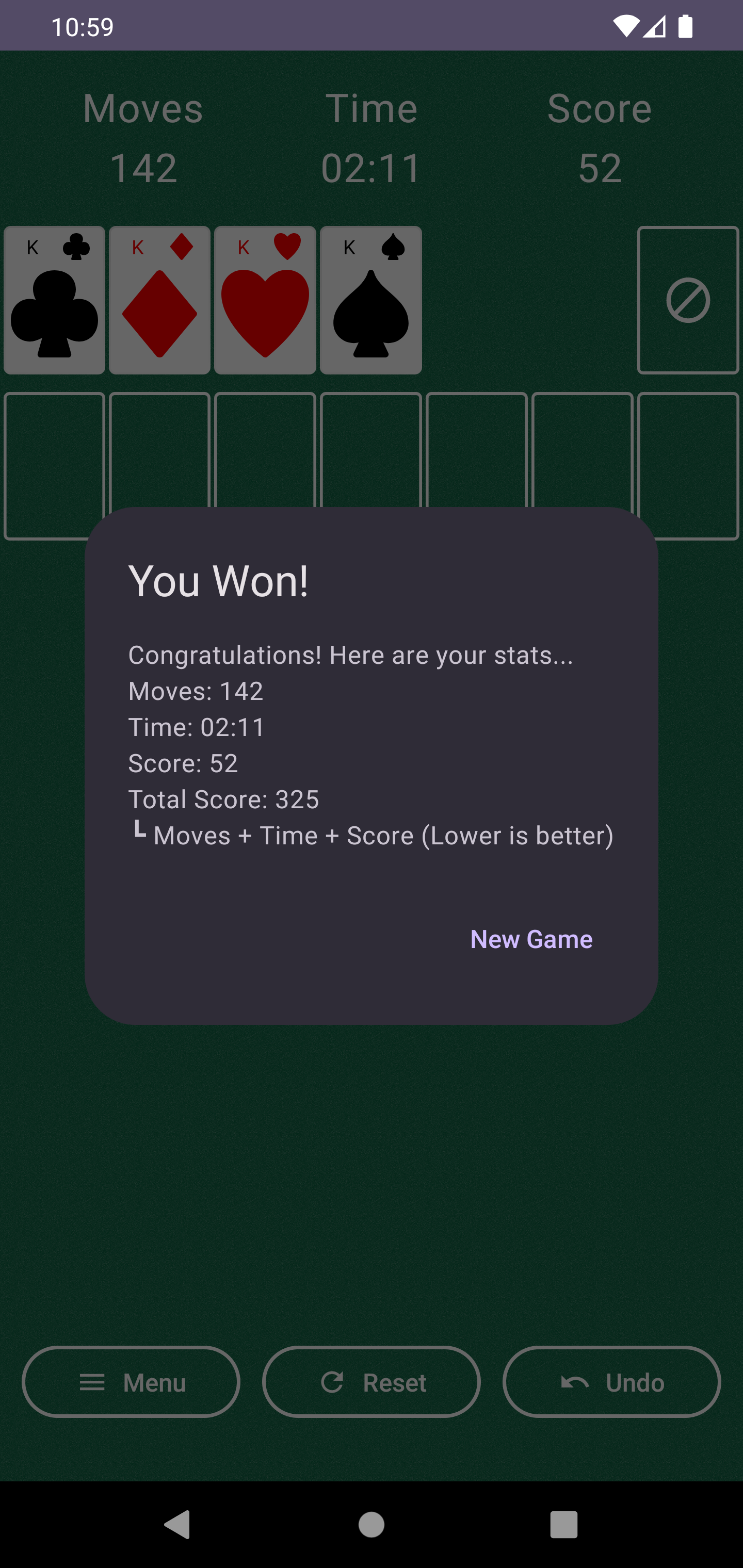World of Solitaire screenshot game