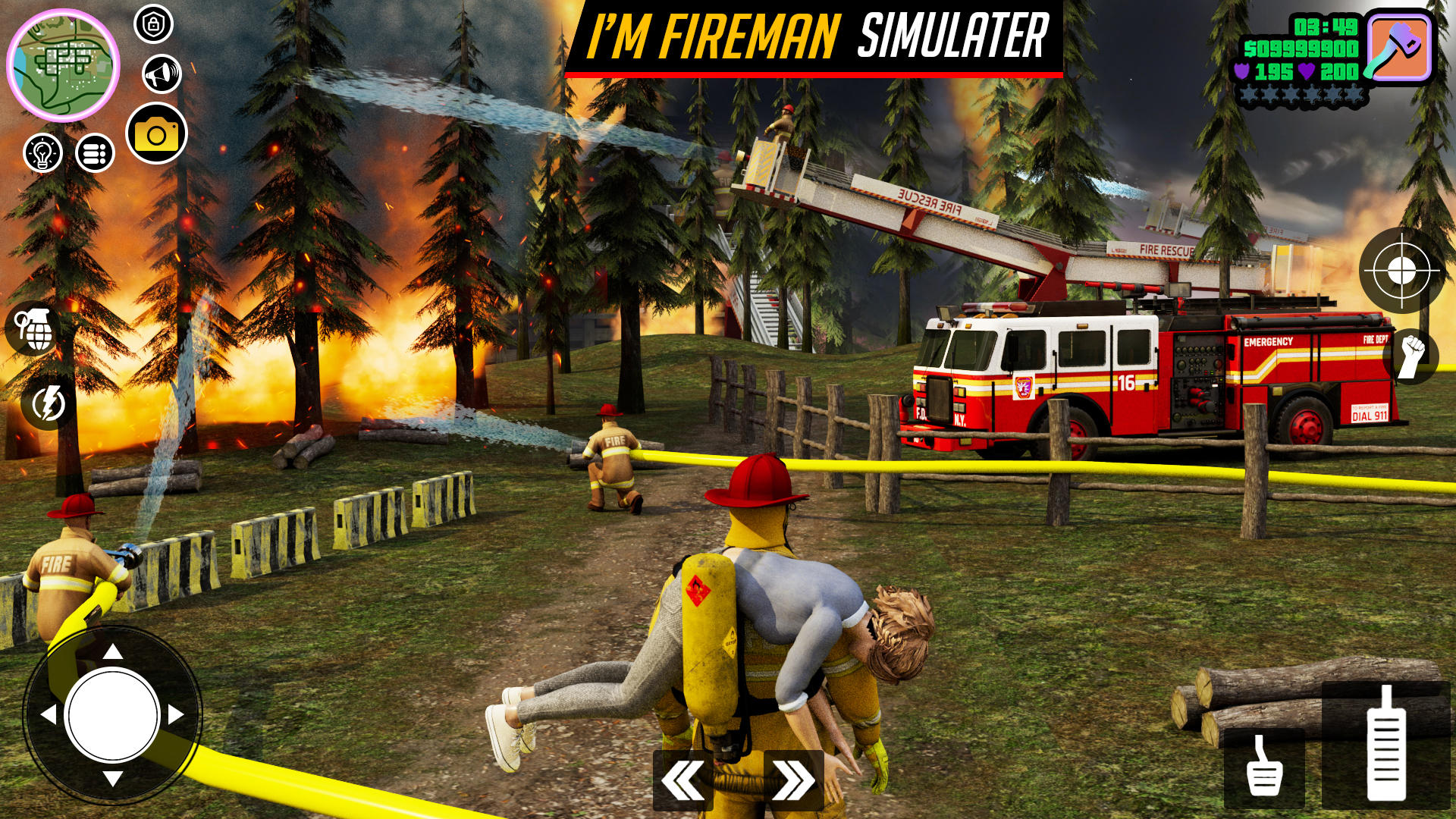 Firefighter : Fire Truck Games 遊戲截圖