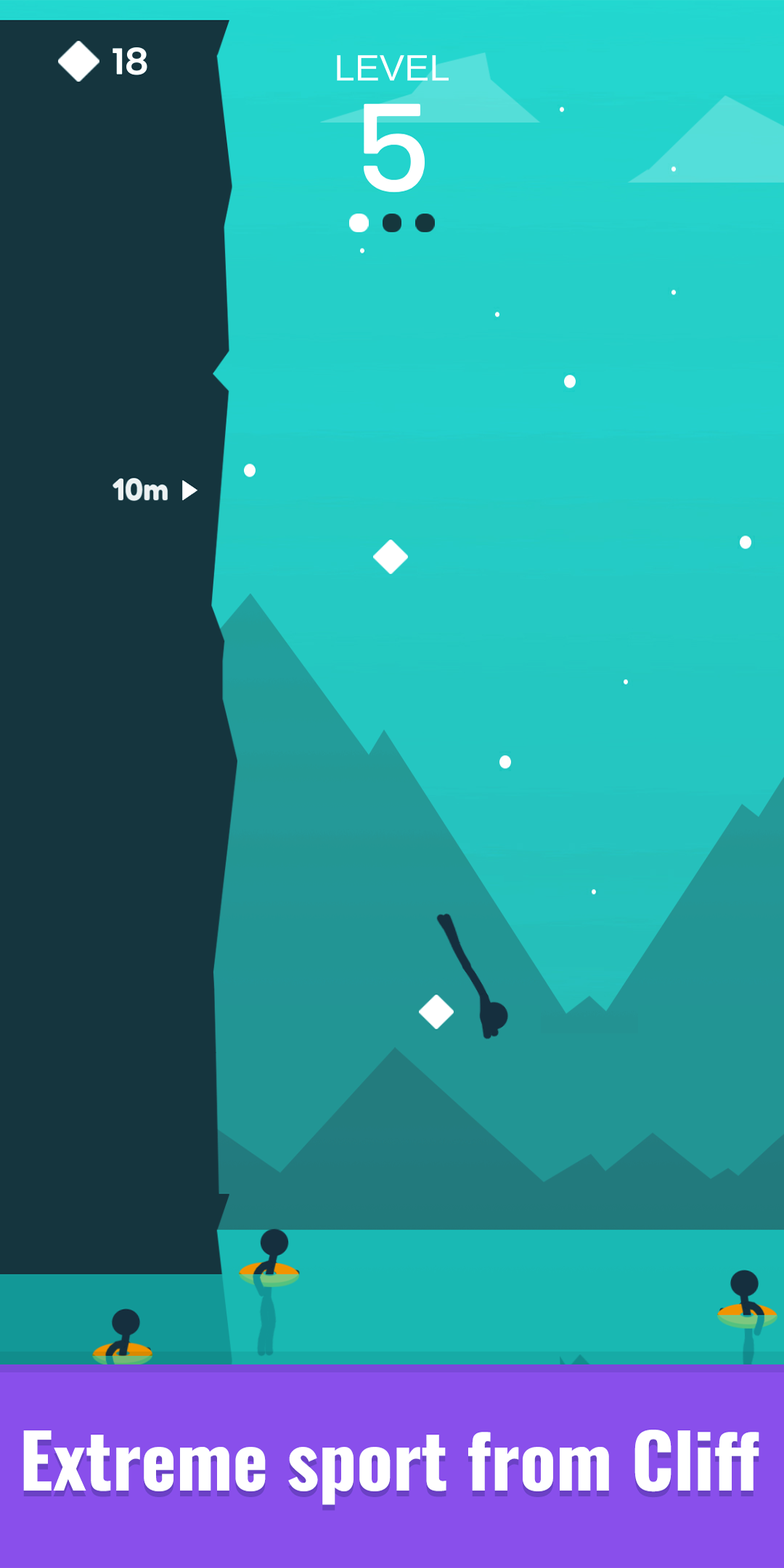 Stickman Cliff Flip Diving screenshot game