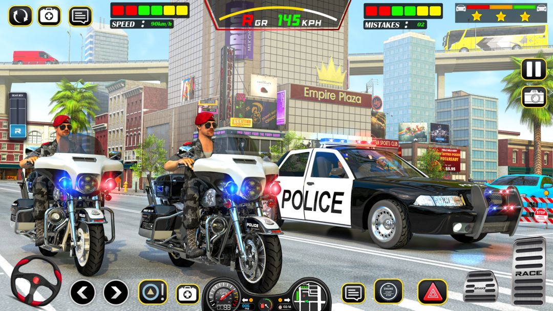 자전거 추격 3D 경찰차 게임 게임 스크린 샷
