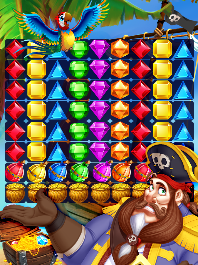 Скриншот игры Diamonds Match Pirate Clash ⚓