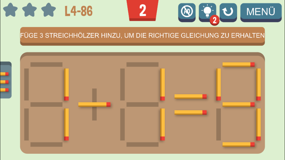 Screenshot 1 of Knobelspiel mit Streichhölzern 