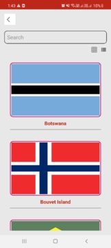 World Flags, maps, Countries Game Screenshot