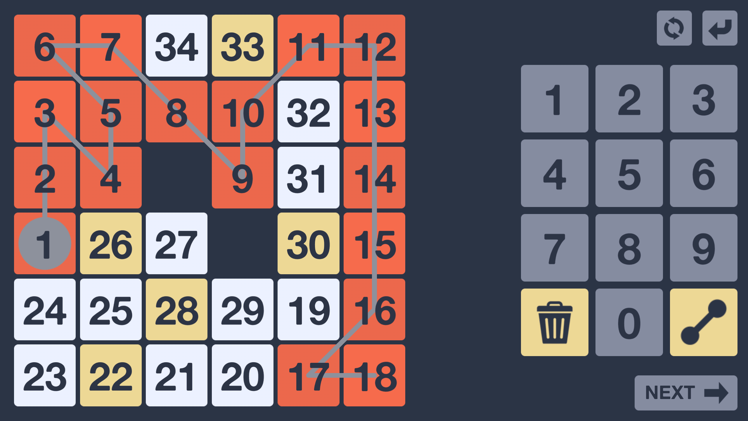 Number Knot Game Screenshot