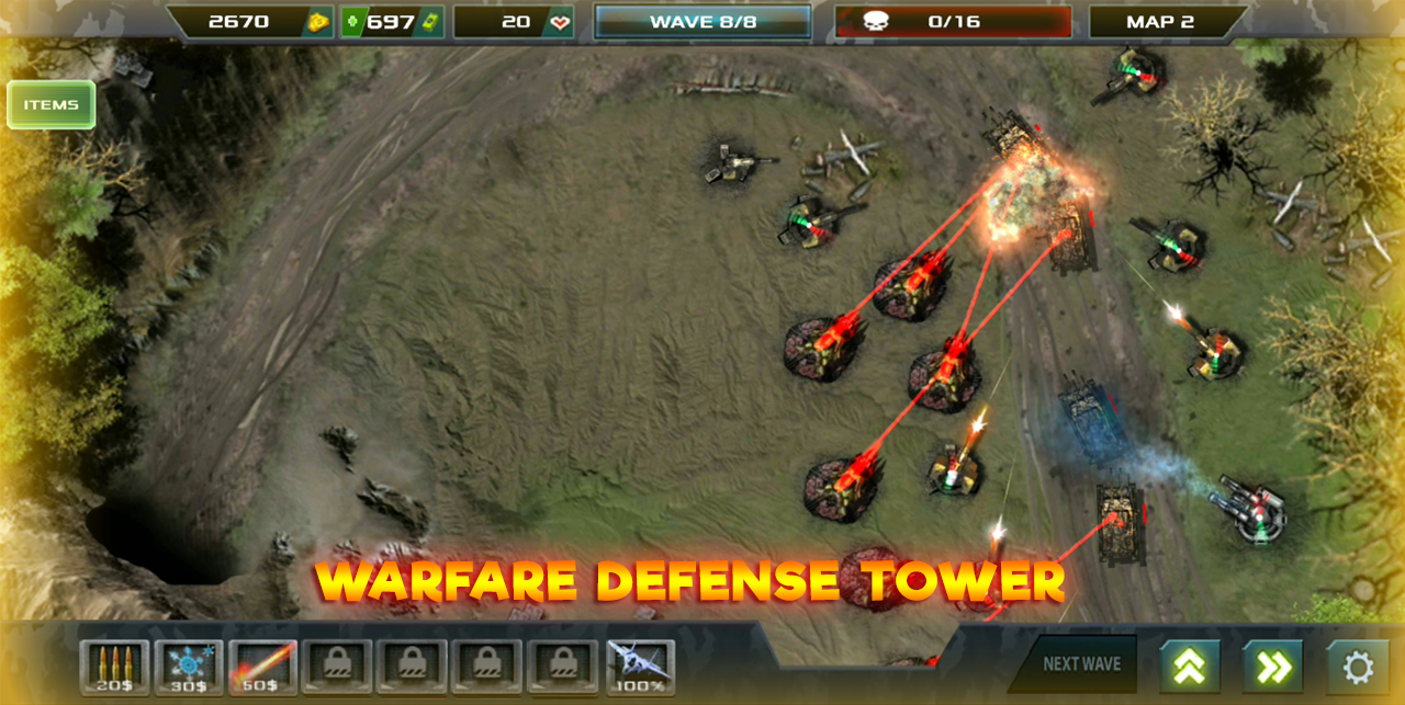 Screenshot 1 of टॉवर रक्षा: अनंत युद्ध 0.1.9
