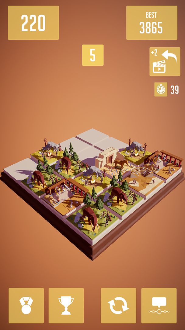 Screenshot of History 2048 - 3D puzzle game