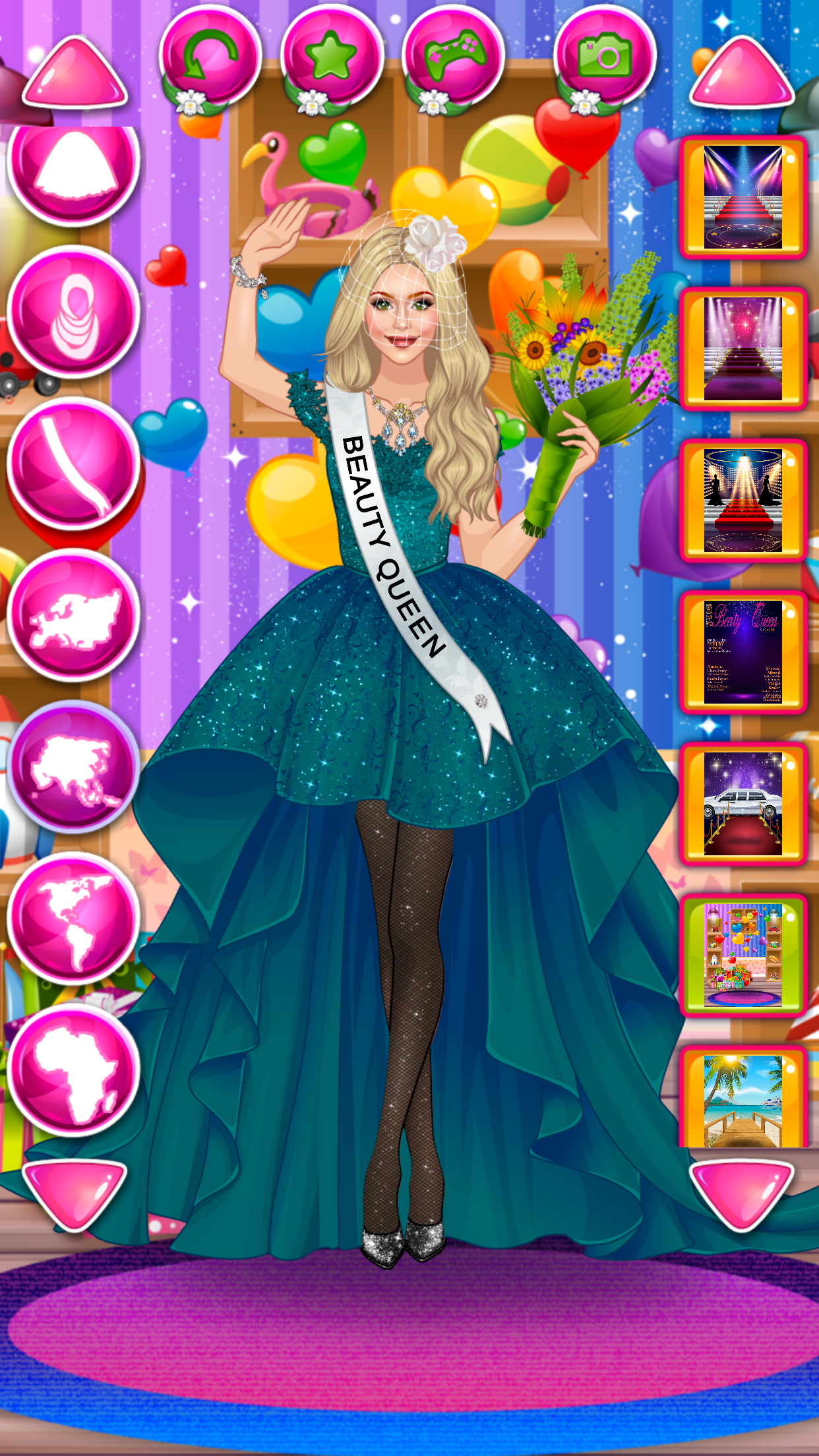 Beauty Queen Dress Up Games Game Screenshot