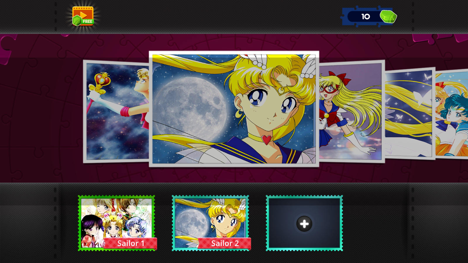 Sailor Moon Game Jigsaw Puzzle Game Screenshot