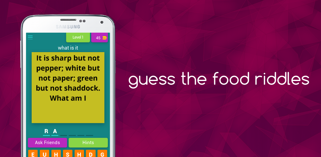 Banner of guess the food riddles 9.2.6z