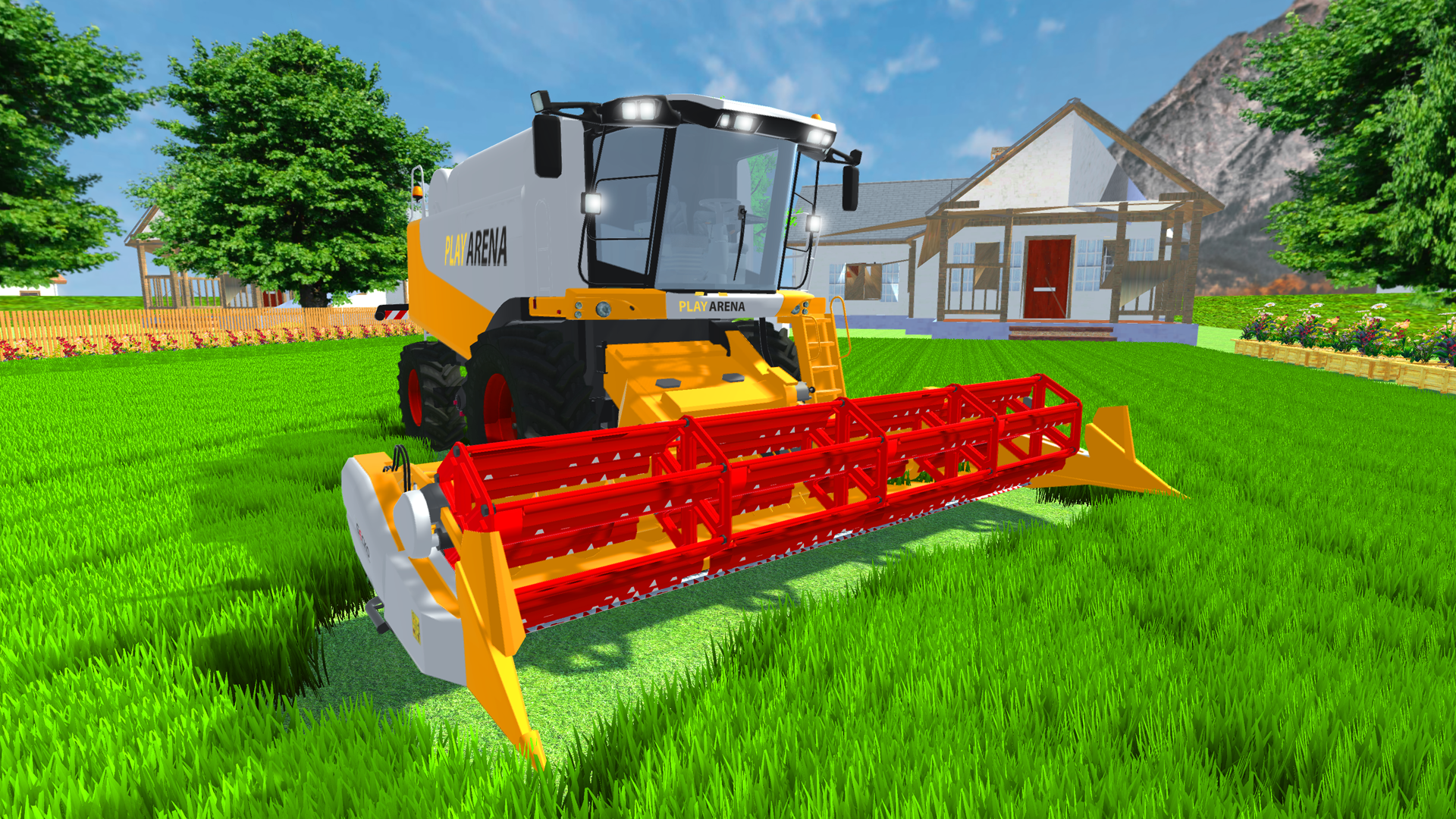 Screenshot of Lawn mowing simulation game