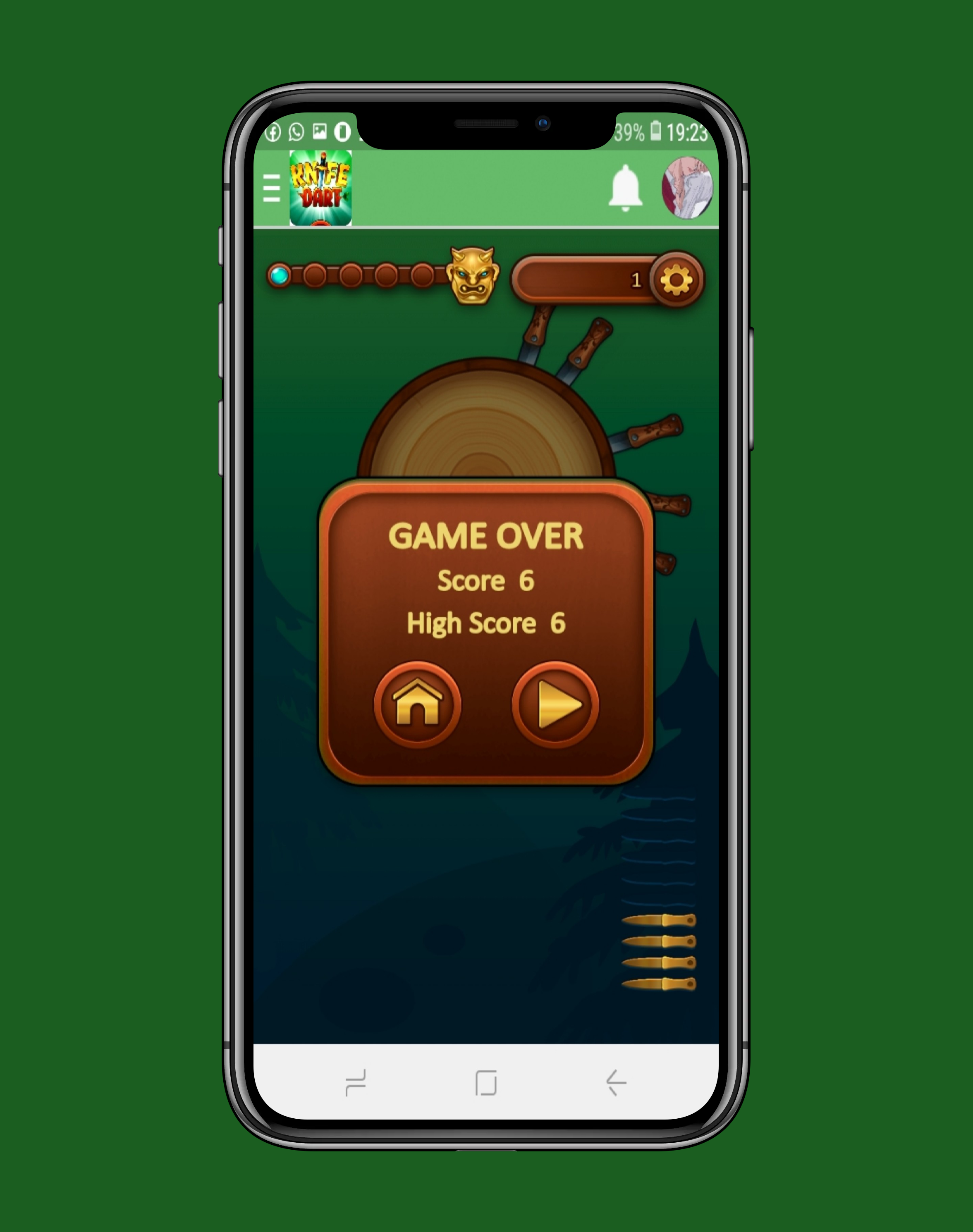 Knife dart: Adventure Game Screenshot