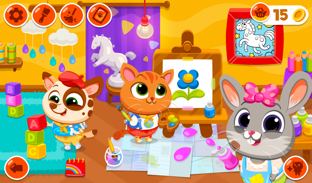 Bubbu School–สัตว์น่ารักของฉัน ภาพหน้าจอเกม