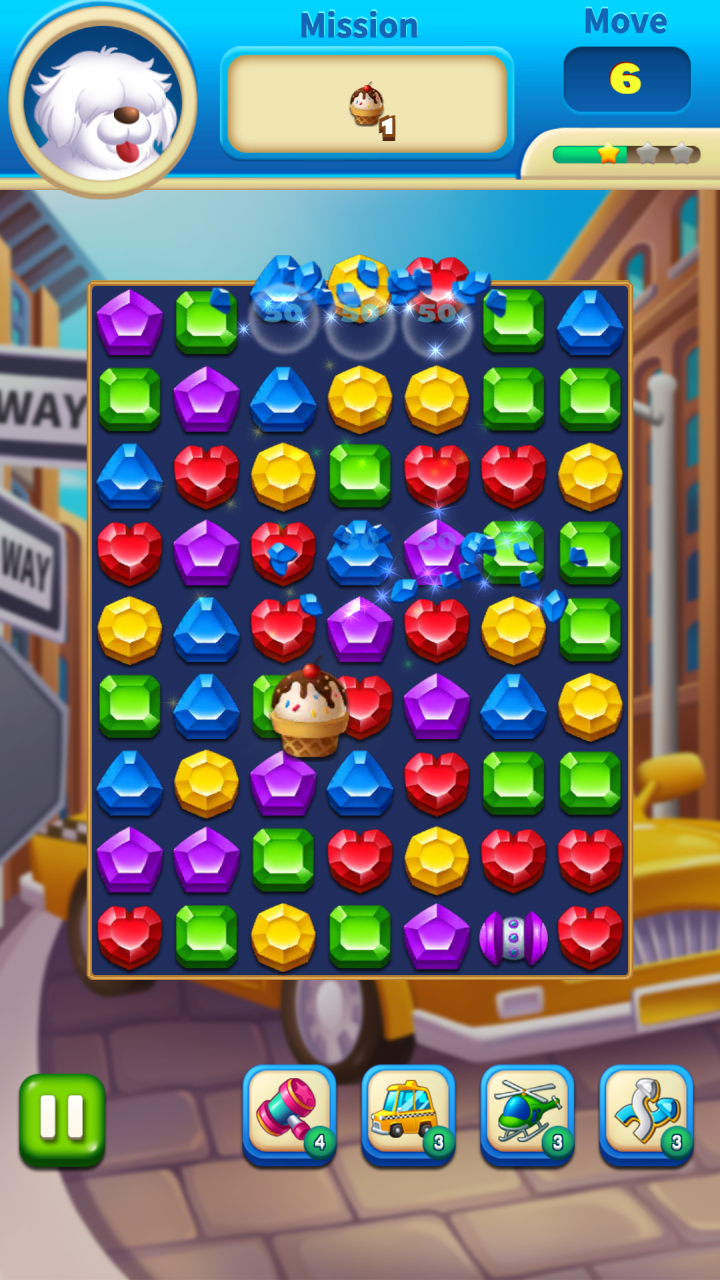 Скриншот игры Jewel City : World Tour Match 3 Puzzle