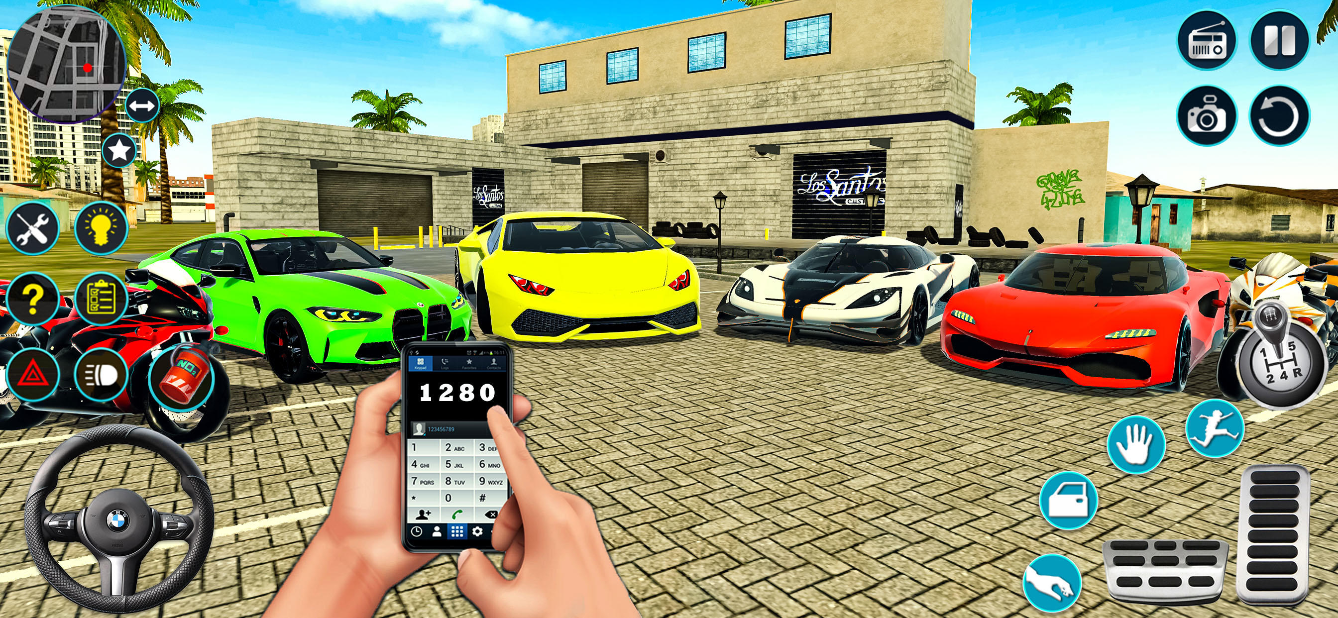 오픈 월드 자동차 운전 3D 시뮬레이션 게임 스크린 샷