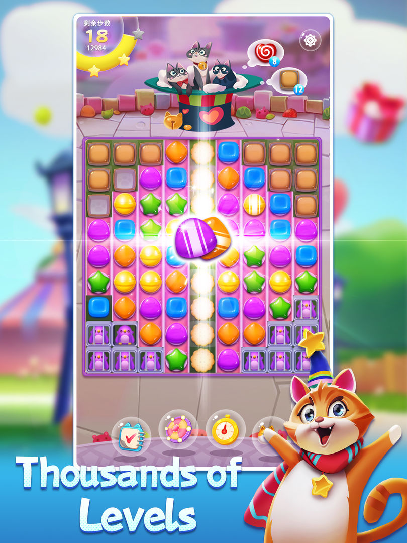 Candy Cat: Match 3 candy games ภาพหน้าจอเกม
