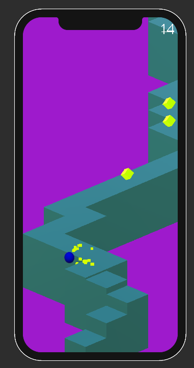 Zigzag Road Race Game Screenshot