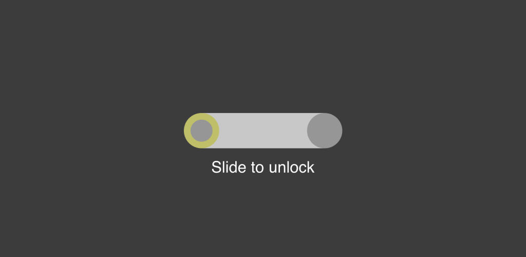 Slide to unlock screenshot