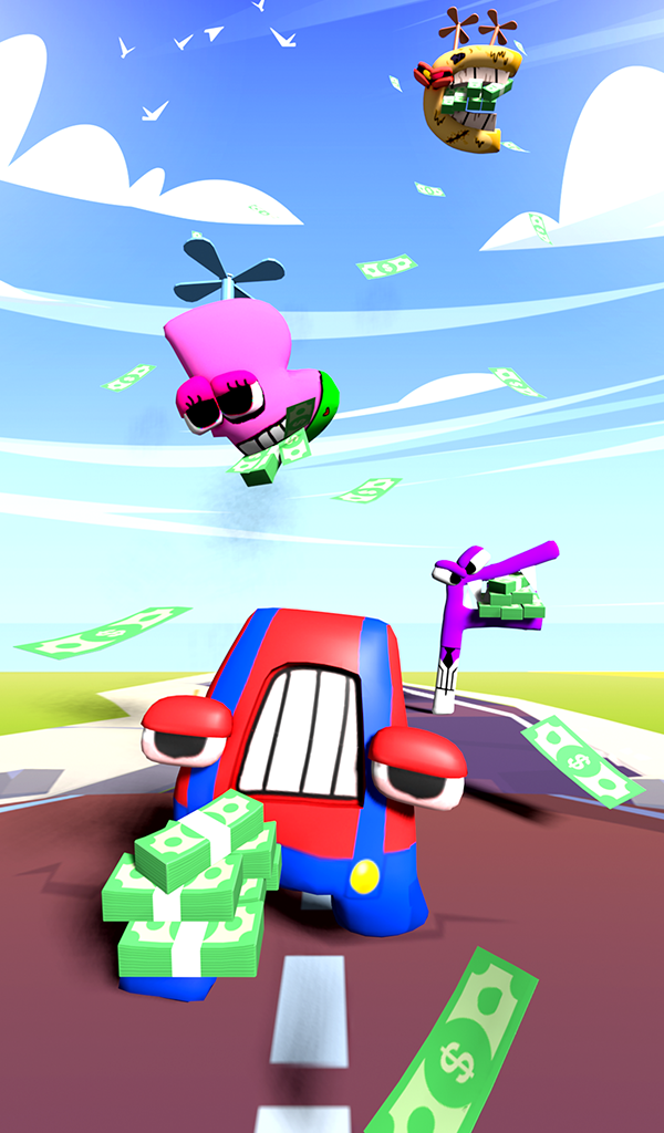 Alphabet Run: Money Race Game Screenshot