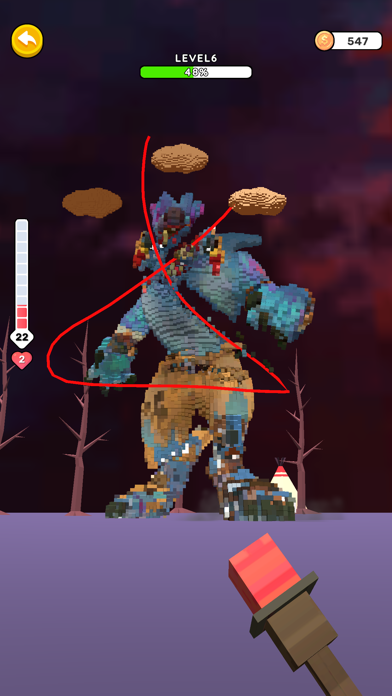 Magical Cut -Voxel Destruction Game Screenshot