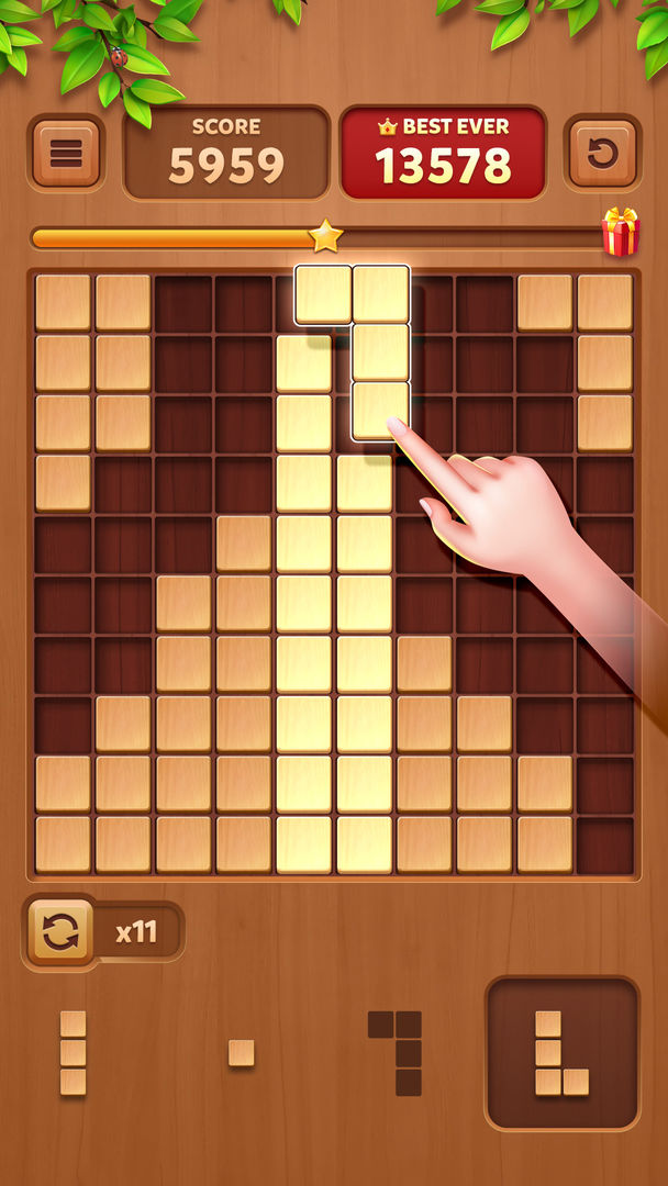 Cube Block - 나무 퍼즐 게임 게임 스크린 샷