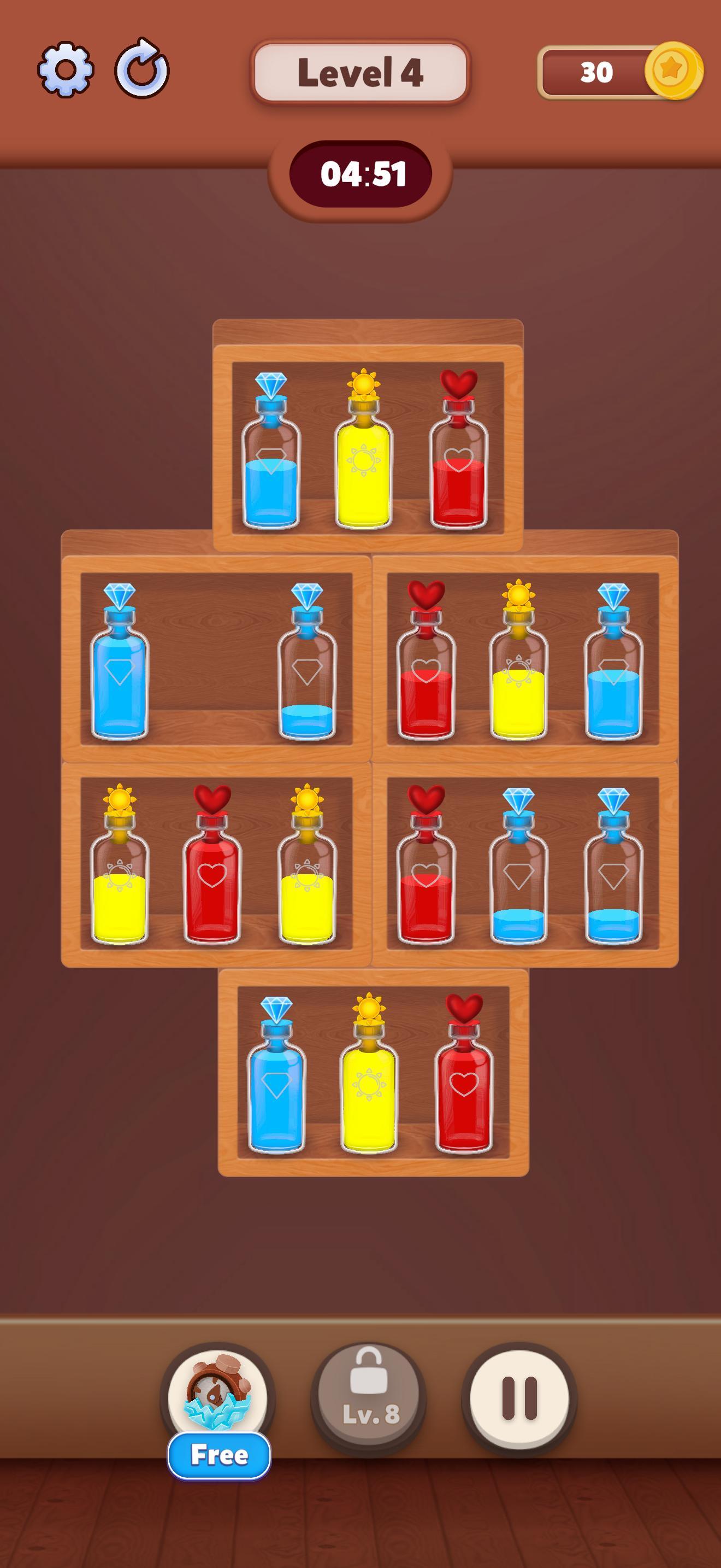 Merge The Bottles Game Screenshot