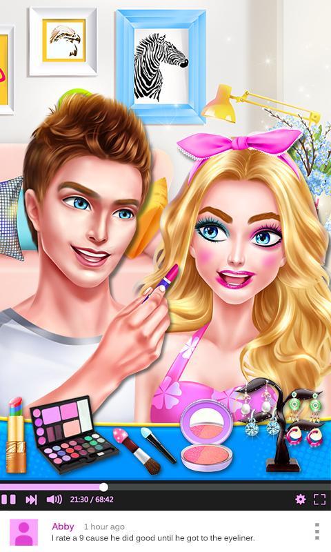 Скриншот игры Boyfriend Does My Makeup Salon
