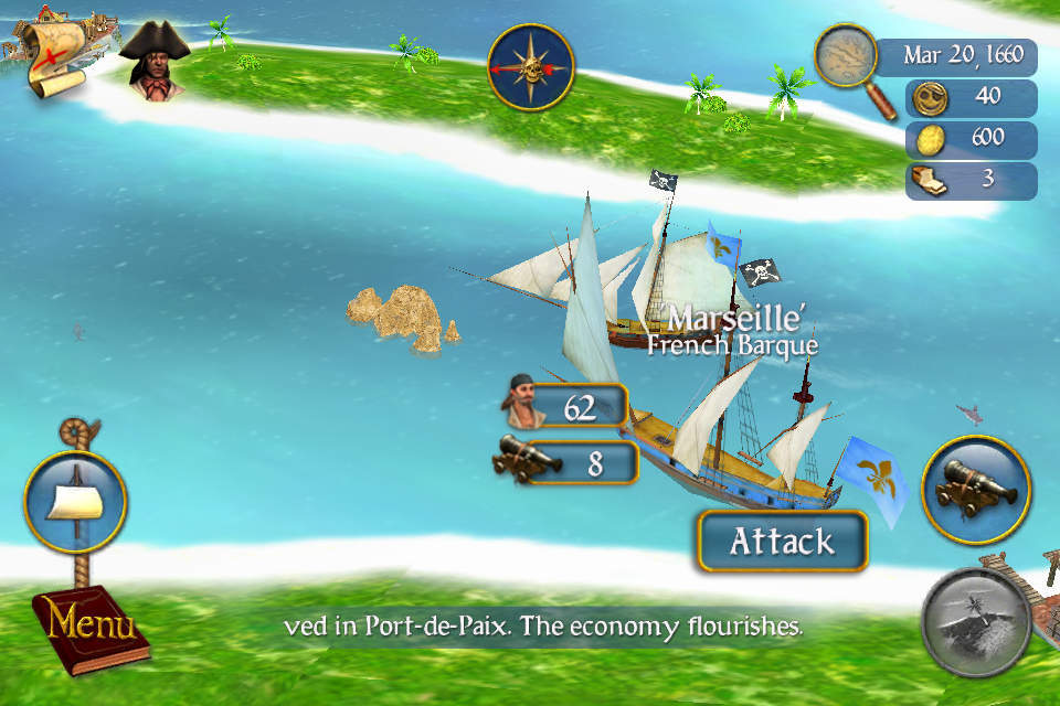 Screenshot of Sid Meier's Pirates!