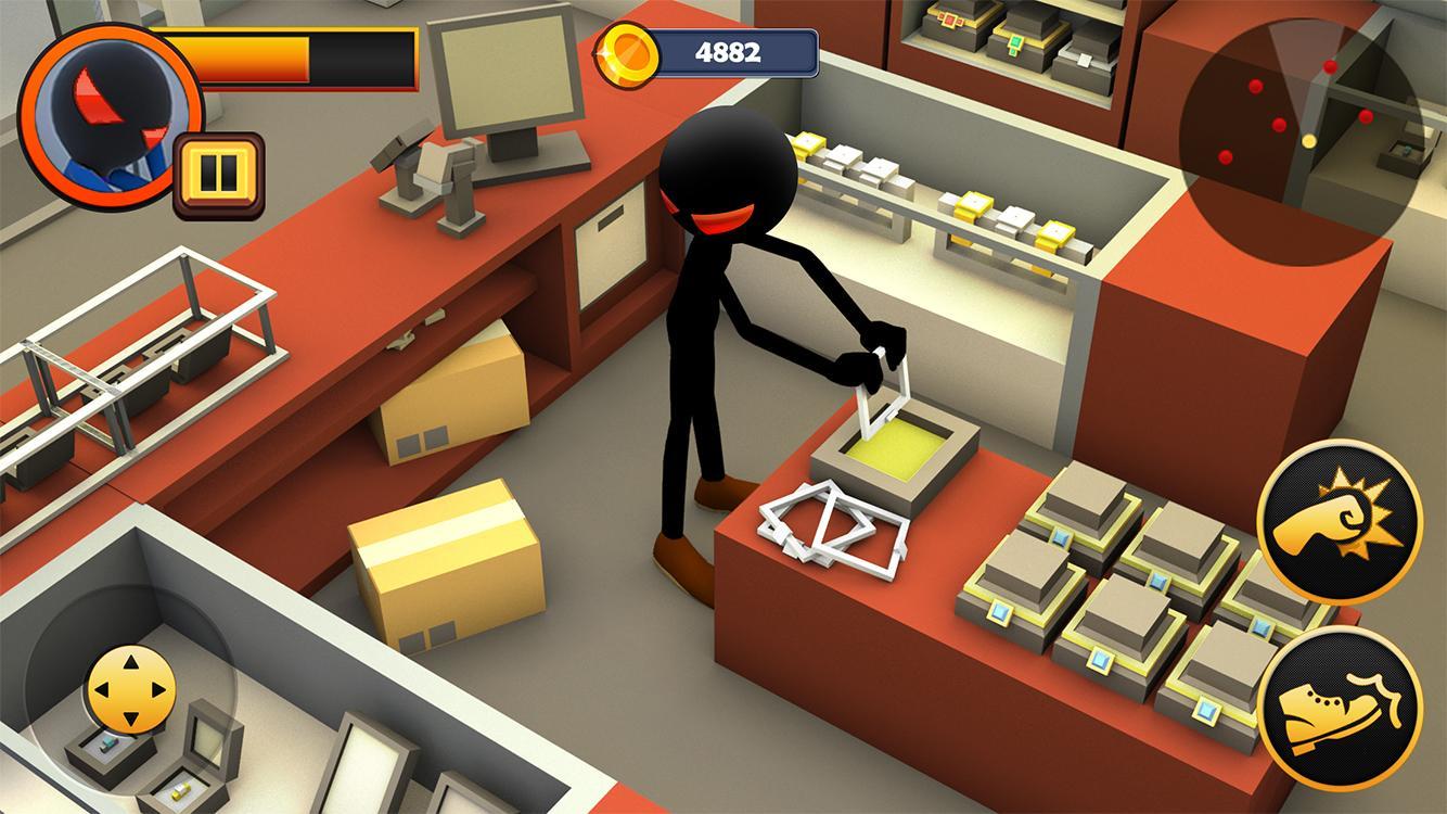Criminal Stickman Escape 3D ゲームのスクリーンショット