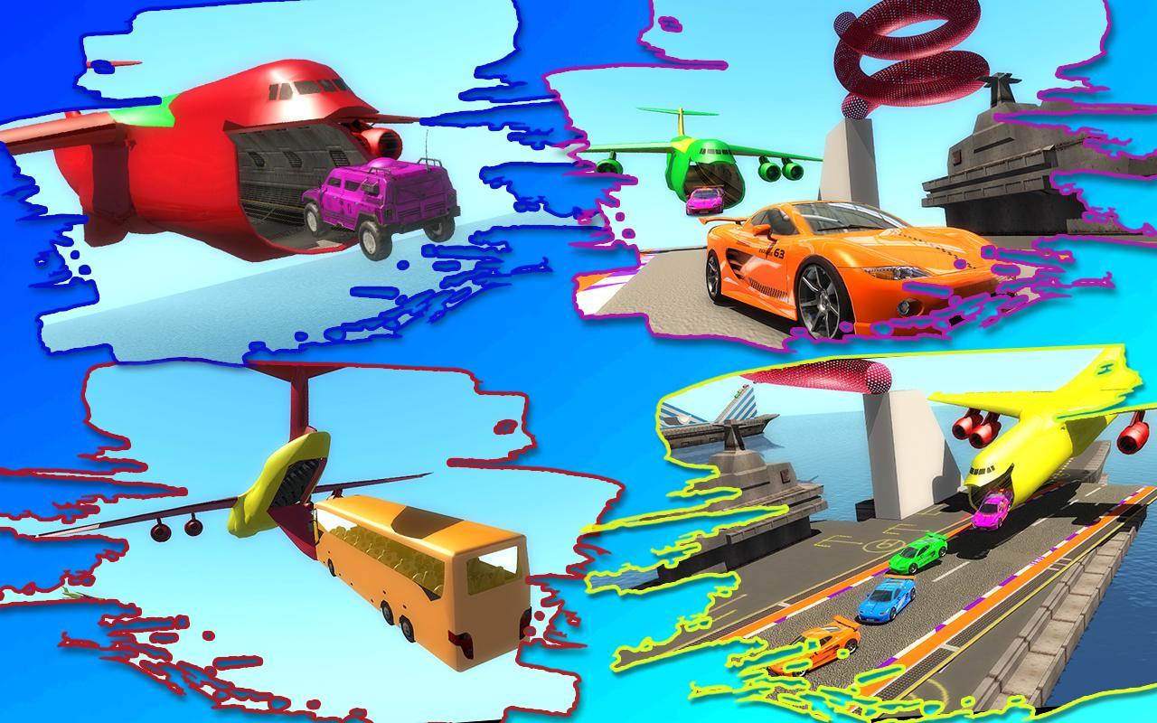Cars Stunts Battle Into Cargo Plane Game Screenshot