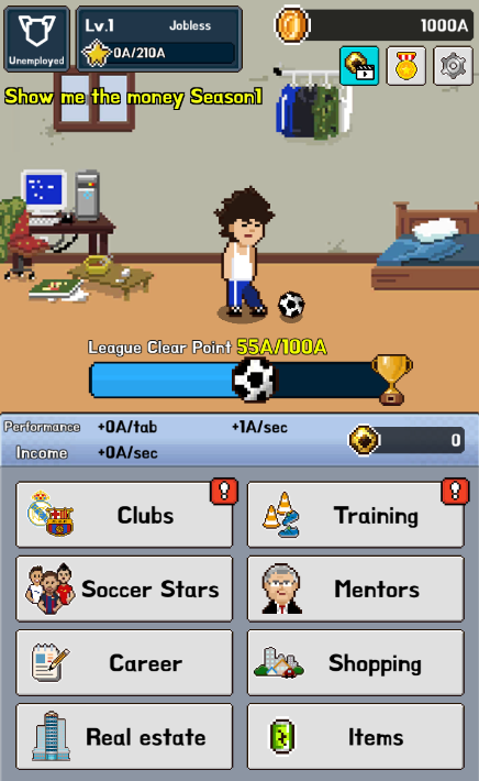 Soccer Star Clicker Game Screenshot