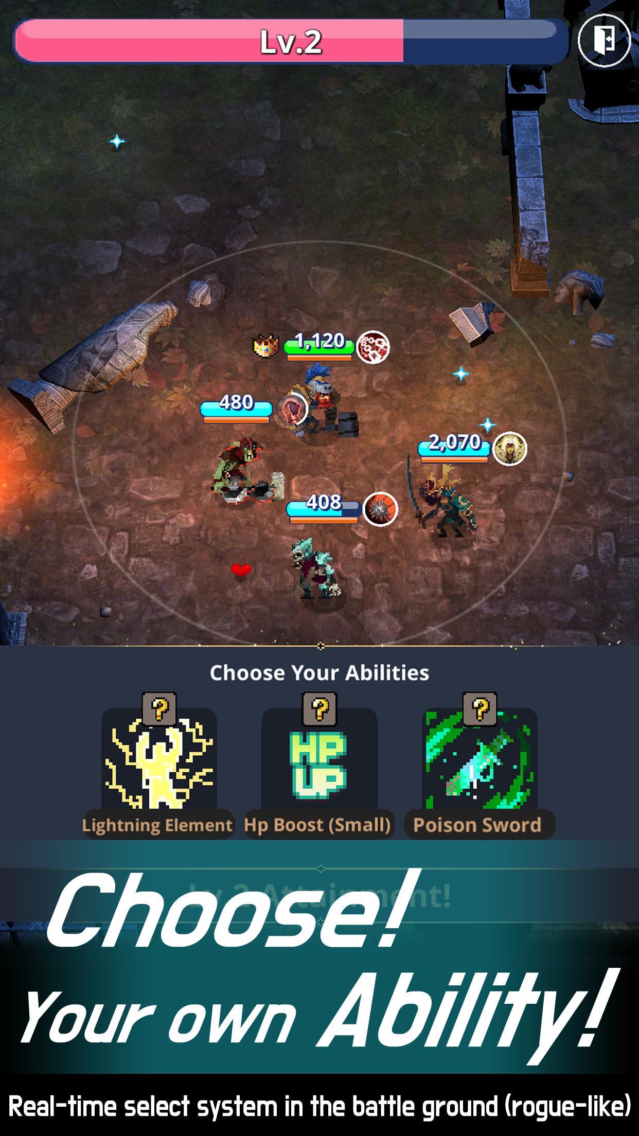 Captura de Tela do Jogo Merge Raid.io - Necromancer Story