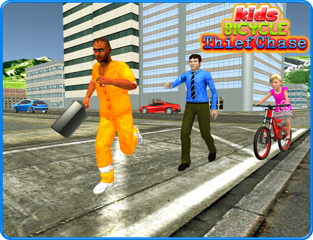 Скриншот игры Kids Bicycle Rider Thief Chase