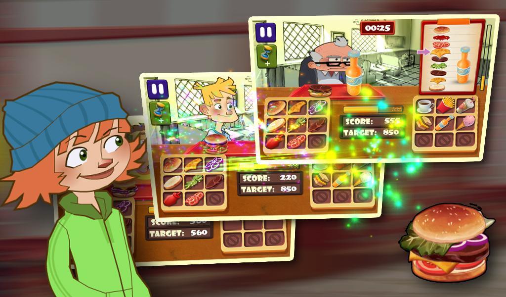 Papa's Burger Shop Game Screenshot