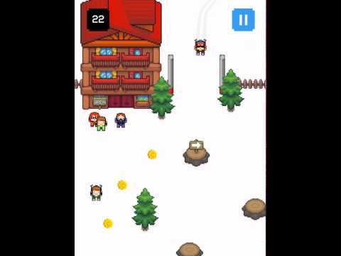 Screenshot of the video of Slippy Slopes Extreme Ski Race