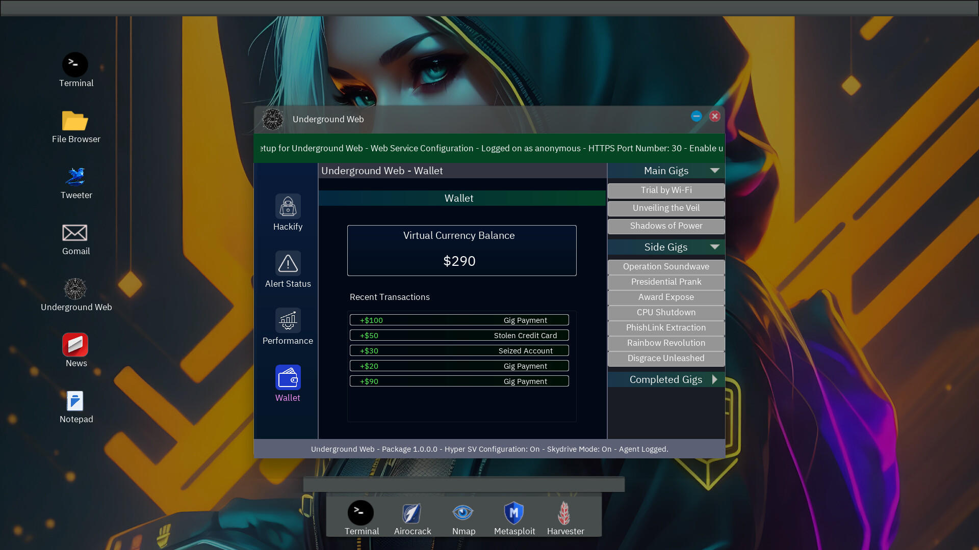 Anonymous Hacker Simulator: Prologue screenshot game