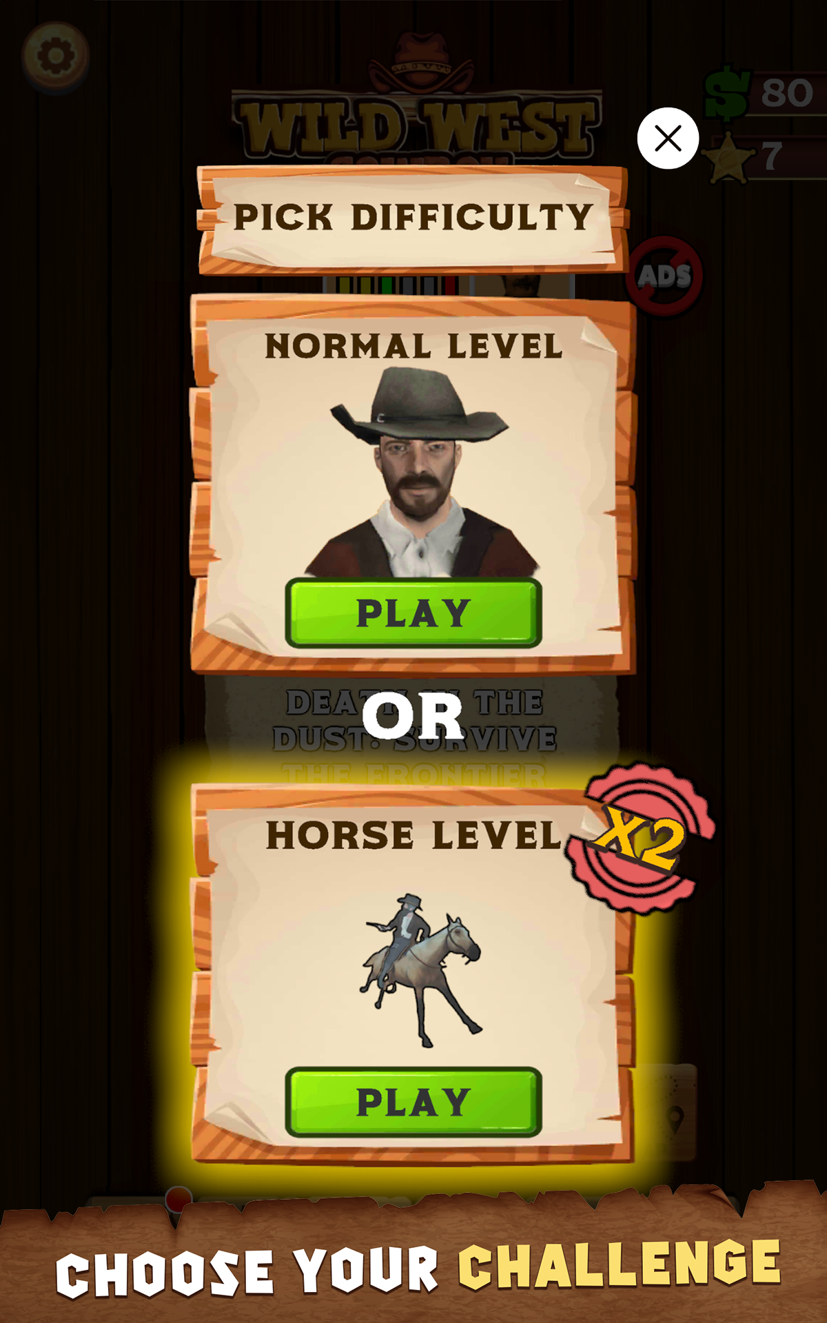 Wild West Cowboy Redemption 게임 스크린 샷