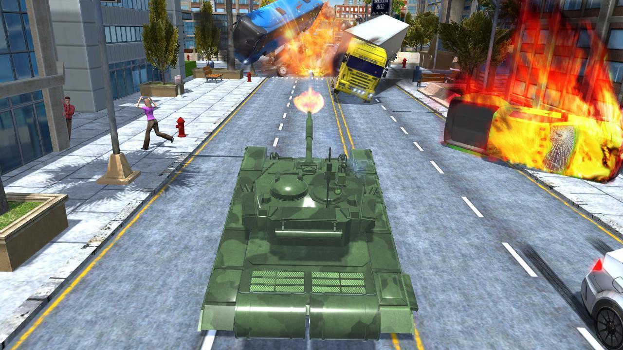 Screenshot of City Tank Traffic Driving