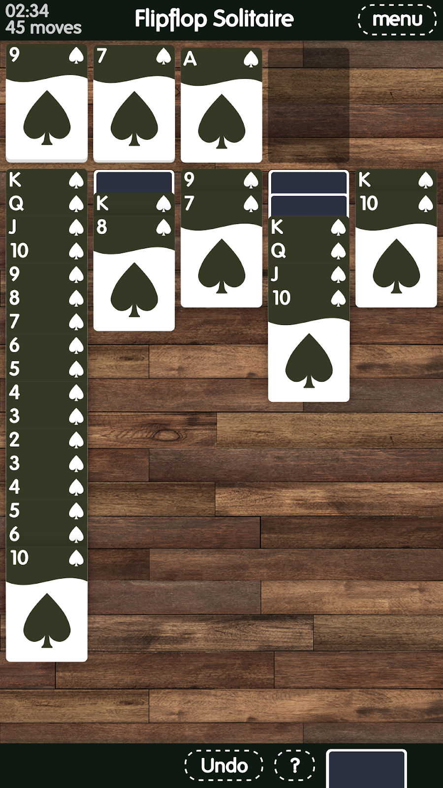 Cuplikan Layar Game Flipflop Solitaire